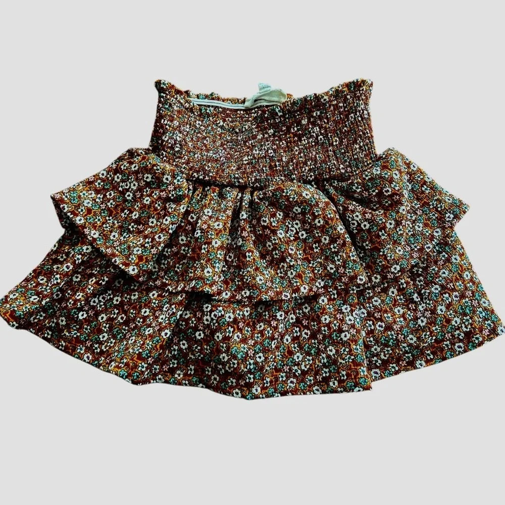 Floral Brown Skirt